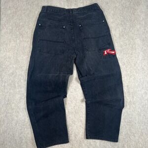 Results Jeans - Men's Size 40L, Baggy Wide Leg, Skater Look, Deep Pockets -Black